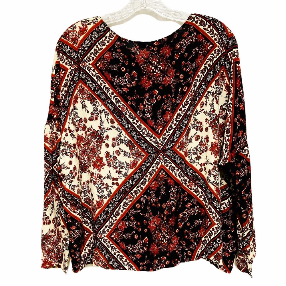 Zara XS Small Long Sleeve Floral Quilt Top